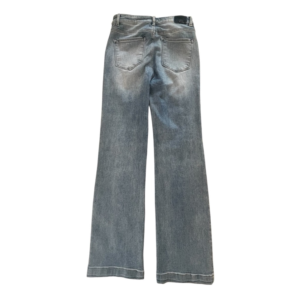 Risen High Rise Light Wash Wide Leg Flare Jeans 70s Premium Denim Size 9/29 - Picture 6 of 17